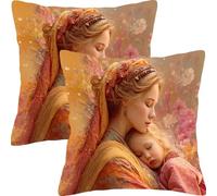 Fundas Cojines 50x50cm Juego de 2 Mujeres E Hijos Funda de Cojín Impermeable Para Exteriores Funda Sofá Cojín Decorativo Cuadrado Cojines, Para Sala Estar Cama Hogar Decoracion Cushion Covers L7JT-658