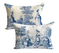 Fundas Cojines 50x60cm Marina De Guerra Funda Cojin Cortijo Cojines Sofa Terciopelo 2 Piezas Impresión de Doble,Cremallera Oculta,Decoración Otoño Sofá Aire Libre,Banco,Balcón,Dormitorio,Coche LK-1630
