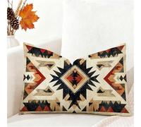 Fundas Cojines 50x70 cm Cojines Sofa Geométrico Terciopelo Funda Cojin Retro Cushion Covers Doble Cara Impresión Pillow Case para Navidena Decoración Jardín Hogar Dormitorio Sofá Cama Coche 1h-66