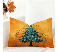 Fundas Cojines 50x70 cm Cojines Sofa Naranja Terciopelo Funda Cojin Árbol Cushion Covers Doble Cara Impresión Pillow Case para Navidena Decoración Jardín Hogar Dormitorio Sofá Cama Coche 1h-136
