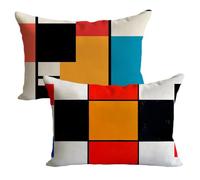 Fundas Cojines 50x70cm Crema Funda Cojin Geometría Cojines Sofa Terciopelo 2 Piezas Impresión de Doble,Cremallera Oculta,Decoración Otoño Sofá al Aire Libre,Banco,Silla,Balcón,Dormitorio,Coche LK-1564