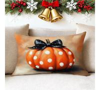 Fundas Cojines 50x75 cm Cojines Sofa Naranja Lino Funda Cojin Lunares Cushion Covers Doble Cara Impresión Pillow Case para Navidena Decoración Jardín Sala de Estar Dormitorio Sofá Cama Coche 1h-232