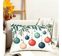 Fundas Cojines 50x80 cm Juego De 1 Cojines Exterior Navidad Funda Cojin Hoja Impermeable Terciopelo Funda Almohada Doble Cara Impresión Cushion Covers para Jardín Camping Patio Terraza Coche 3s-776