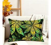 Fundas Cojines 50x80 cm Juego De 1 Cojines Exterior Verde Funda Cojin Sueño Impermeable Terciopelo Funda Almohada Doble Cara Impresión Cushion Covers para Jardín Patio Coche Navidad Decorativos 3s-14