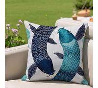 Fundas Cojines 55x55 cm Beige Cojines Sofa Juego De 1 Exterior Impermeable Funda Cojin Marina de guerra Lino Cushion Covers con Cremallera Invisible, Modernas Decorativos Jardin Terraza Patio 2h-21