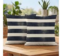 Fundas Cojines 55x55 cm Beige Cojines Sofa Juego De 2 Exterior Impermeable Funda Cojin Marina de guerra Lino Cushion Covers con Cremallera Invisible, Modernas Decorativos Jardin Terraza Patio 2h-680