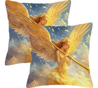 Fundas Cojines 55x55cm Juego de 2 El áNgel del Cielo Funda de Cojín Impermeable para Exteriores Funda Sofá Cojín Decorativo Cuadrado Cojines, para Cama Hogar Decoracion Cushion Covers L7JT-850