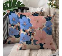 Fundas Cojines 60 x 60 cm Japón Funda Cojin Flor Lino 2 Piezas Impresión de Doble cara, Cremallera Oculta, Decoración de Primavera Otoño Sofá al Aire Libre, Banco, Balcón, Dormitorio, Coche L#925