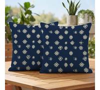 Fundas Cojines 60x60 cm Marina de guerra Cojines Sofa Juego De 2 Exterior Impermeable Funda Cojin Navegación Lino Cushion Covers con Cremallera Invisible, Decorativos Jardin Terraza Patio 2h-275