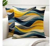 Fundas Cojines 60x60 Cojines Exterior Azul Juego de 2 Impermea Terciopelo Estampado Raya Fundas de Almohada Decorativa Boho Cojín Cubierta para Cuadros Decoracion Salon Modernos,Dormitorio,Sofá G6-997