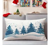 Fundas Cojines 60x80 cm Juego De 1 Cojines Exterior Beige Funda Cojin Árbol Impermeable Lino Funda Almohada Doble Cara Impresión Cushion Covers para Jardín Patio Coche Otoño Navidad Decorativos 3s-778