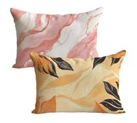 Fundas Cojines 60x80cm Sencillez Funda Cojin Abstracto Cojines Sofa Terciopelo 2 Piezas Impresión de Doble cara，Cremallera Oculta，Decoración Otoño Sofá al Aire Libre，Banco，Dormitorio，Coche LK-1736