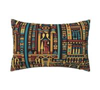 Fundas Cojines 60x90cm Funda Cojin Étnico Juego de 2, Egipto Fundas de Cojines Funda de Almohada, Lumbar Funda Cojine Sofa Rectangular Cojines Decorativos para Coche Silla Dormitorio Decoracion,T358