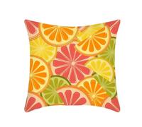 Fundas Cojines 80x80 Limón Naranja Y Rojo Cojines Sofa Lino Lavable Cojines Cama Cuadradas Cojines para Sofa Decoración Funda Cojines Dormitorio Coche Camping Fundas Cojines