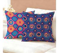 Fundas Cojines 80x80 Vistoso Juego de 2, Impermeable Funda Cojin Lino, Cómodo Transpirables, Antimanchas y Durable Funda de Cojines Moderno, para Salón, Dormitorio, Decoración Hogar Regalo K6-514