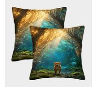 Fundas Cojines con American Staffordshire Terrier Juego De 2, Microfibra Suave Funda De Almohada con Cremallera Invisible, Fundas Decorativas para Sofá Cama Hogar, 40x40cm