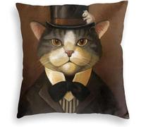 Fundas Cojines Dulce Gato Pareja Noche Amor 45X45Cm Funda Cojin Almohada Microfibra Fundas De Cojín Elegantes Fundas De Cojín para Sofá para Sillas Jardín Hogar