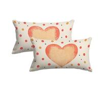 Fundas Cojines Exterior Impermeable 30x60 Juego de 2 Fundas Cojines Día de San Valentín Decorativos de Impermeable Funda Almohada Amor Decorativos Funda Cojín Exterior para Patio Balcón Jardín -4441