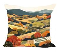Fundas Cojines Juego de 2 Piezas, 40x40cm, Carretera De MontañA Accidentada, Cojines de Terciopelo, Fundas de Cojines Cuadradas de Lino, para Cuatro Estaciones Decoración Hogar Sofá ZY7X-609