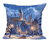 Fundas Cojines Juego de 2 Piezas, 40x40cm, Paisaje Nevado, Cojines Decorativas de Terciopelo, Fundas de Cojines Cuadradas de Lino, para Cuatro Estaciones Decoración Hogar Sofá Dormitorio ZY7X-865