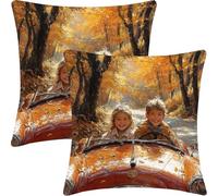 Fundas Cojines Juego de 2 Piezas, 50x50cm, Fundas de Cojines Jardín al Aire Iibre Decorativo, Sofa Funda de Cojín, Dormitorio de Pillow, Protector Cojín Asientos para, Coche para NiñOs, CZ7J-788