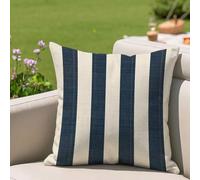 Fundas Cojines para Exterior, Impermeable Lino Funda Cojin 45x45 cm Set de 1 Cojines Decorativos Doble Cara Impresión Marina de guerra Pillow Case para Jardín Sofá Salón Dormitorio Balcón, Raya 2h-284