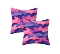 Fundas Cojines Resumen Funda Cojin 55x55 cm Cuadrado Funda de Almohada Mármol Impresión de Doble Cara, Impermeable Lino Almofadas 2 Piezas, Sofa Jardín Balcón Patio Decoración Hogar, Regalos Z-293