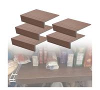 Fundas de alambre de tamaño personalizado para estantes, paquete de 5 fundas de estante de despensa de 0.3 pulgadas de grosor, cubiertas extraíbles con textura de madera para armario y cocina (75 x 40