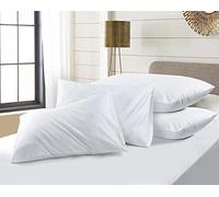 Fundas de almohada 100% algodón egipcio para ama de casa, 250 hilos, paquete de 4 protectores de almohada con cierre de sobre, fundas de almohada suaves y duraderas (50x75 cm)