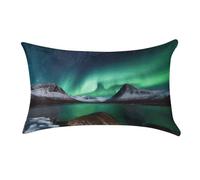 Fundas De Almohada Aurora Boreal Funda De Cojín Suave Cushion Covers Durable Funda De Almohada para Camping Hogar Sillón L