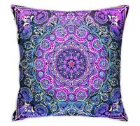 Fundas de almohada bohemias y bohemias con mandala de amor cósmico retro floral para dormitorio, decoración del hogar, sofá, funda de almohada cuadrada de 18 x 18 pulgadas