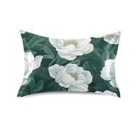 Fundas de almohada con diseño de flores vintage blancas con cierre de sobre, funda de almohada decorativa para el cuerpo, tamaño estándar con cierre de sobre, para sofá, 50.8 x 66.0 cm