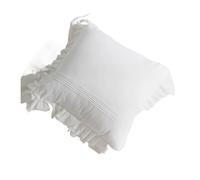 Fundas de Almohada con Volantes Fundas de Almohada algodón con Doble Volante, cómoda Funda cojín Volantes for sofá, Puntada Plisada Decorativa for(Color 4,45x45cm)
