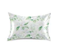 Fundas de almohada de acuarela con flores blancas de Sampaguita, funda de almohada divertida para personas que duermen con calor, tamaño King con cierre de sobre, para el hogar, 50.8 x 101.6 cm