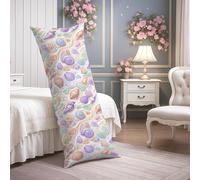 Fundas de almohada de cuerpo con patrón de conchas marinas, estilo costero, funda de almohada lumbar de terciopelo suave con cremallera, funda de almohada decorativa de verano para cama, sofá y