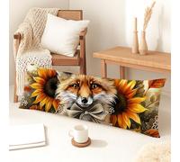 Fundas de almohada de cuerpo de zorro, funda de almohada lumbar de terciopelo suave con cremallera, funda de almohada de cuerpo largo decorativo para cama, sofá, cabecera, 20 x 54 pulgadas