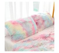 Fundas de Almohada de Felpa Funda de Almohada Felpa, Funda Larga y cálida for Dormir, cojín for el hogar, 50x70cm, Invierno para la decoración del hogar(Tie Dye Rainbow,1 Piece 50x70cm)