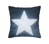Fundas de almohada decorativas con estampado de estrellas fluorescentes, fundas de almohada decorativas en poliéster suave