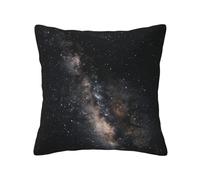 Fundas de almohada decorativas de poliéster suave con estampado floral y cielo lleno de estrellas