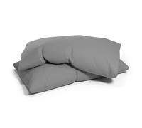 Sleepwise Juego de 2 Fundas de Almohada de 40 x 80 cm con Cremallera, ÖKO-Tex, aptas para alérgicos, Funda para Almohada, Funda de cojín, Funda de Almohada Decorativa, Suave, Gris Claro