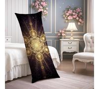 Fundas de almohada geométricas, estrellas celestiales, patrón místico, funda de almohada lumbar de terciopelo suave con cremallera, funda de almohada de cuerpo largo de 20 x 54 pulgadas, funda de