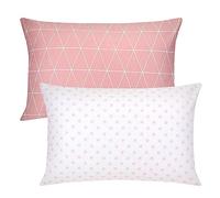 Fundas de almohada para cuna de 40 x 60 cm, juego de 2, 100% algodón suave para niños y niñas, funda de almohada de viaje estilo sobre - Poocen