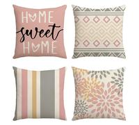 Fundas De Almohada Para Sofá De 4 Piezas, Fundas De Almohada Decorativas Estampadas, Fundas De Almohada Decorativas Para Interiores De Verano, Fundas De Cojines Para Exteriores