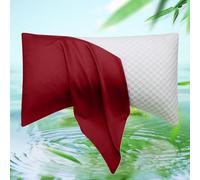 Fundas de almohada refrescantes para dormir de lado, rayón curvado derivado de bambú, funda de almohada transpirable, suave y sedosa para personas que duermen con calor, cabello y piel, tamaño Queen