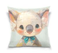 Fundas de almohada rústicas y coloridas con diseño de koala para niñas pequeñas, decoración del hogar para sofá o dormitorio, 45,7 x 45,7 cm