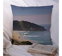 Fundas de Almohada Sun Beach Coast Rising Waves On Ocean Over Point Sur Nature Pacific Parks Morning Outdoor Landmark Poliéster Throw Pillow Case Funda de cojín para sofá Decoraciones de sofá 18x18