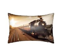 Fundas De Almohada Tren Y Ferrocarril Cushion Covers Durable Funda De Almohada Transpirable Confeccionada Fundas Cojines para Camping Coches Dormitorio M