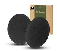 Fundas de Almohadillas de Espuma de Confort Geekria, compatibles con Logitech PC 860, Jabra Evolve 65, Sony WH-CH510, Cojines para los oídos (2 Pares, Negro)