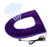 Fundas de asiento calefactables - Alfombrilla calefactora ajustable a 5 niveles 43 x 37 cm, cojines para asientos de inodoro con temporizador | Diseño enchufable para la asistencia matutina a los