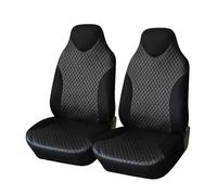 Fundas De Asiento Coche Cuero Sintético Resistente para para Vivaro para Transit T4 Impermeables Individuales Dobles Todo Incluido Protector Asiento(2pcs Front Black)